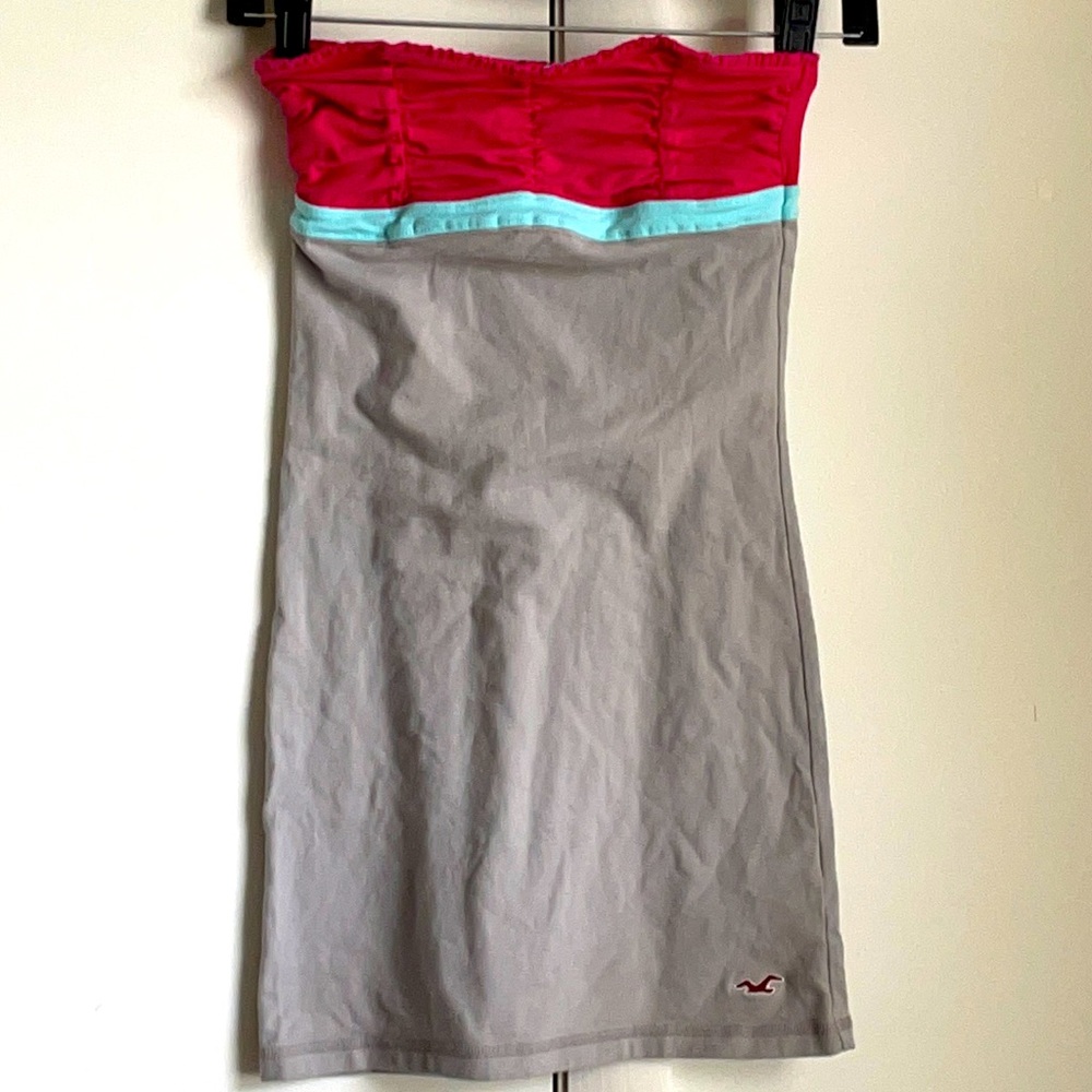 Hollister color block strapless bodycon top